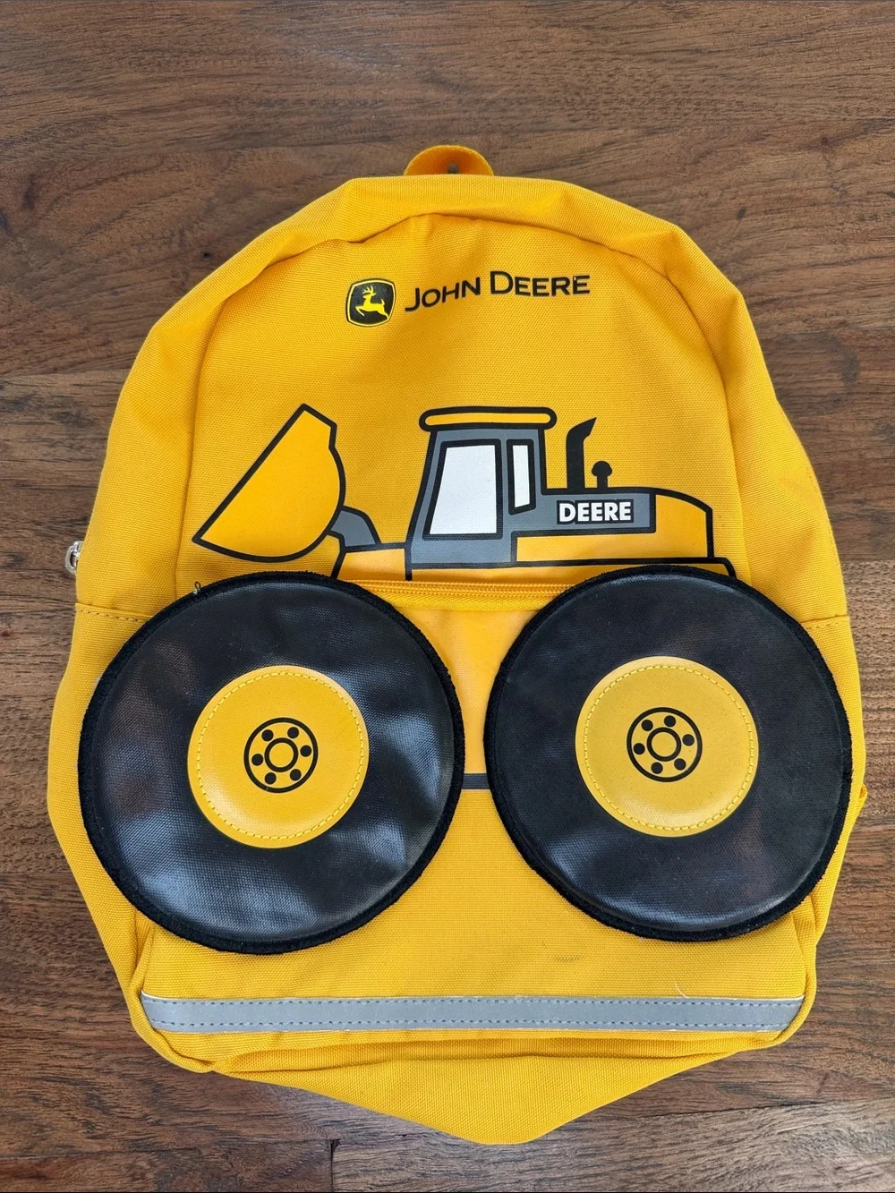 John Deere Yellow Tractor Toddler Backpack